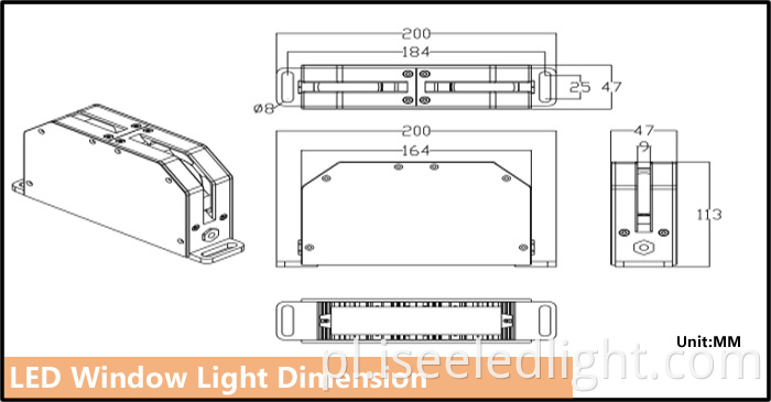 window light dimension